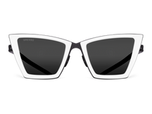 Черные женские солнцезащитные очки GRESSO Alba, бабочка, изготовленные из титана, с поляризационными линзами Zeiss #color_белый