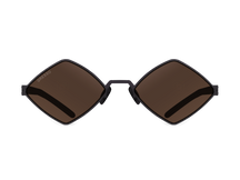 Черные женские солнцезащитные очки GRESSO Bali, ромбы, изготовленные из титана, с поляризационными линзами Zeiss #color_коричневый монолит
