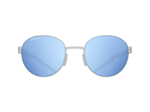 Синие мужские и женские солнцезащитные очки GRESSO Bond, круглые, изготовленные из титана, с поляризационными линзами Zeiss #color_голубое зеркало