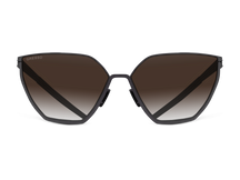 Черные женские солнцезащитные очки GRESSO Capri, бабочка, изготовленные из титана, с поляризационными линзами Zeiss #color_коричневый градиент