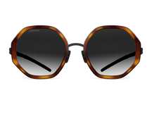 Черные женские солнцезащитные очки GRESSO Charlize, геометрия, изготовленные из титана, с поляризационными линзами Zeiss #color_тортуаз