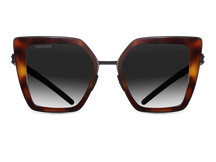 Черные женские солнцезащитные очки GRESSO Del Mar, бабочка, изготовленные из титана, с поляризационными линзами Zeiss #color_тортуаз