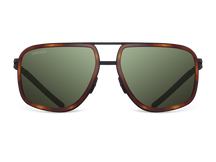 Зеленые мужские солнцезащитные очки GRESSO Henderson в стиле авиатор, изготовленные из титана, с поляризационными линзами Zeiss #color_зеленый монолит