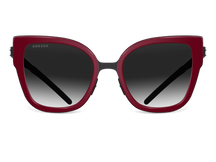 Черные женские солнцезащитные очки GRESSO Malta, бабочка, изготовленные из титана, с поляризационными линзами Zeiss #color_бордо
