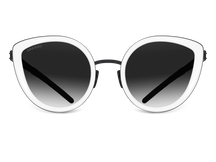 Черные женские солнцезащитные очки GRESSO Marbella, бабочка, изготовленные из титана, с поляризационными линзами Zeiss #color_белый