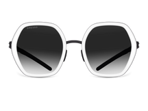Черные женские солнцезащитные очки GRESSO Regina, геометрия, изготовленные из титана, с поляризационными линзами Zeiss #color_белый