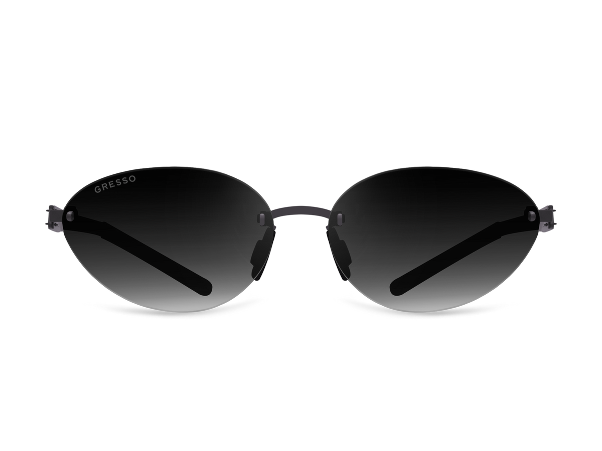 Безоправные солнцезащитные очки GRESSO Sahara, изготовленные из титана, с поляризационными линзами Zeiss #color_серый градиент