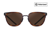 Черные мужские солнцезащитные очки GRESSO San Remo, вайфареры, изготовленные из титана, с поляризационными линзами Zeiss #color_коричневый монолит / поляризация