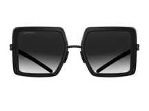 Черные женские солнцезащитные очки GRESSO Venezia, квадратные, изготовленные из титана, с поляризационными линзами Zeiss #color_серый градиент