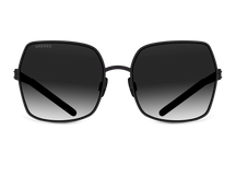 Черные женские солнцезащитные очки GRESSO Alberta, бабочка, изготовленные из титана, с поляризационными линзами Zeiss #color_серый градиент