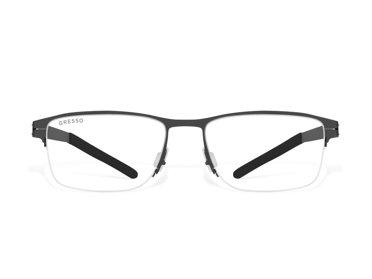 Купить онлайн или в салонах оптики в Москве и Санкт-Петербурге мужские титановые очки для зрения GRESSO Alexander с диоптриями, изготовленные по вашему рецепту. Воспользуйтесь услугой бесплатной проверки зрения и консультацией опытного врача-офтальмолога. #color_черный