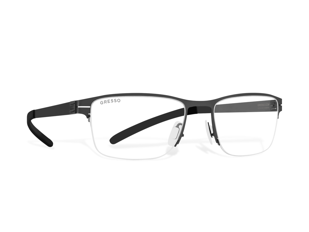Купить онлайн или в салонах оптики в Москве и Санкт-Петербурге мужские титановые очки для зрения GRESSO Alexander с диоптриями, изготовленные по вашему рецепту. Воспользуйтесь услугой бесплатной проверки зрения и консультацией опытного врача-офтальмолога. #color_черный