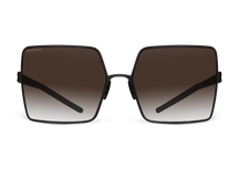 Черные женские солнцезащитные очки GRESSO Alexandria, квадратные, изготовленные из титана, с поляризационными линзами Zeiss #color_коричневый градиент