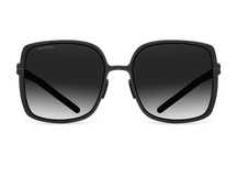 Черные женские солнцезащитные очки GRESSO Ariana, квадратные, изготовленные из титана, с поляризационными линзами Zeiss #color_серый градиент