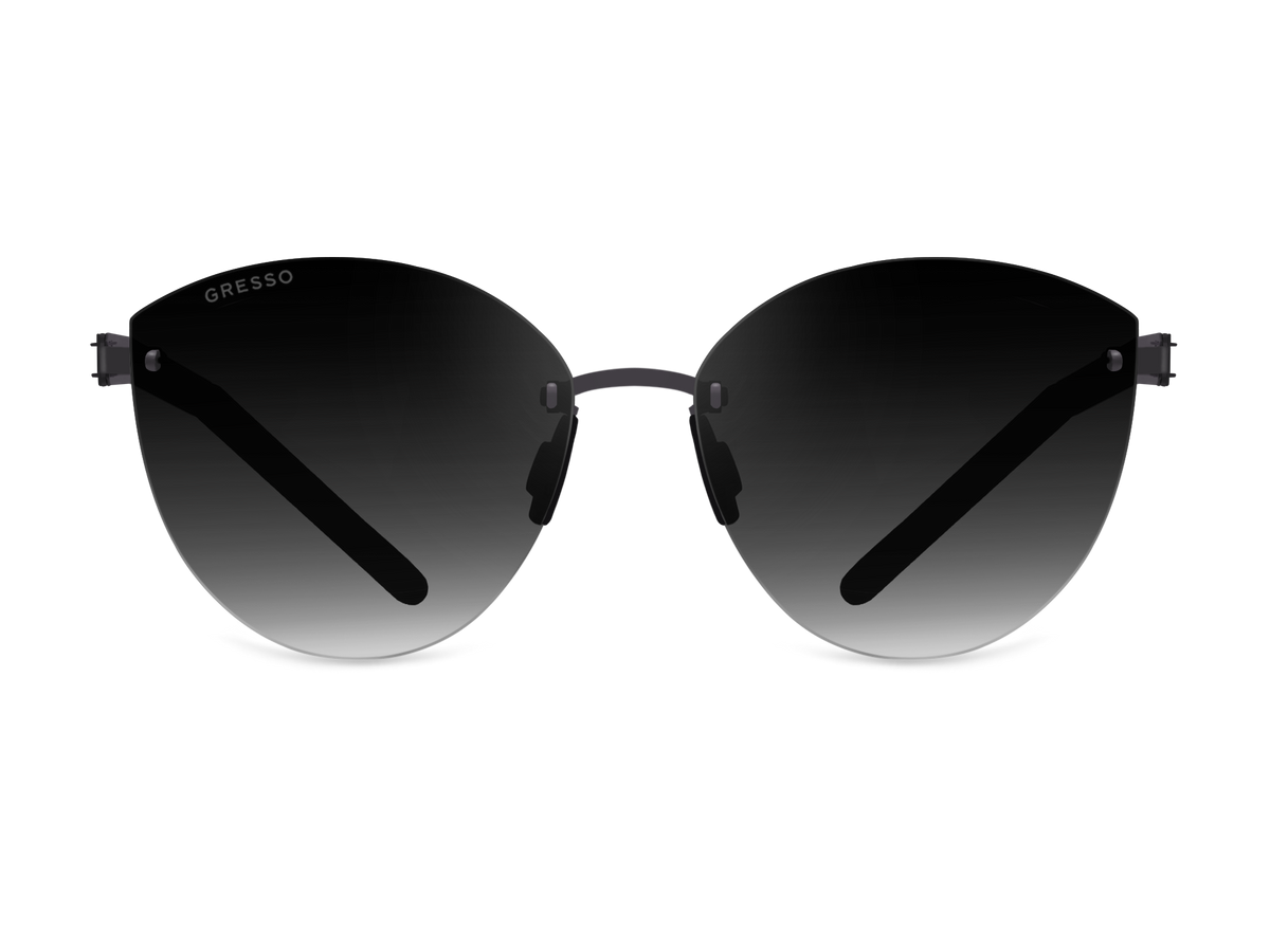 Безоправные солнцезащитные очки GRESSO Barcelona, изготовленные из титана, с поляризационными линзами Zeiss #color_серый градиент