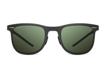 Зеленые мужские солнцезащитные очки GRESSO Berkley вайфареры, изготовленные из титана, с поляризационными линзами Zeiss #color_зеленый монолит