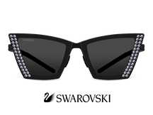 Черные женские солнцезащитные очки GRESSO Beverly Hills, бабочка, изготовленные из титана, с поляризационными линзами Zeiss #color_серый монолит
