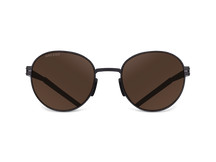 Черные мужские и женские солнцезащитные очки GRESSO Bond, круглые, изготовленные из титана, с поляризационными линзами Zeiss #color_коричневый монолит