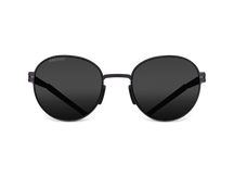 Черные мужские и женские солнцезащитные очки GRESSO Bond, круглые, изготовленные из титана, с поляризационными линзами Zeiss #color_серый монолит