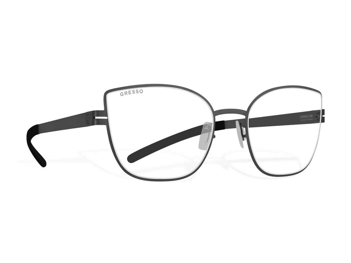 Купить онлайн или в салонах оптики в Москве и Санкт-Петербурге женские титановые очки для зрения GRESSO Brigitte с диоптриями, изготовленные по вашему рецепту. Воспользуйтесь услугой бесплатной проверки зрения и консультацией опытного врача-офтальмолога. #color_черный
