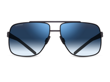 Синие мужские солнцезащитные очки GRESSO Cambridge в стиле авиатор, изготовленные из титана, с поляризационными линзами Zeiss #color_синий градиент