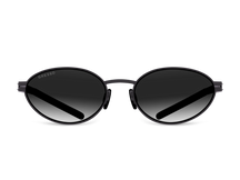 Черные женские солнцезащитные очки GRESSO Capri, круглые, изготовленные из титана, с поляризационными линзами Zeiss #color_серый градиент