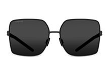 Черные женские солнцезащитные очки GRESSO Casablanca, квадратные, изготовленные из титана, с поляризационными линзами Zeiss #color_серый монолит