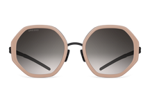 Черные женские солнцезащитные очки GRESSO Charlize, геометрия, изготовленные из титана, с поляризационными линзами Zeiss #color_капучино