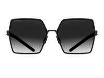 Черные женские солнцезащитные очки GRESSO Dalida, квадратные, изготовленные из титана, с поляризационными линзами Zeiss #color_серый градиент
