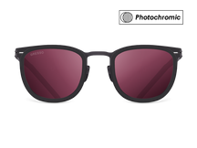 Черные мужские солнцезащитные очки-хамелеоны Douglass, вайфареры, изготовленные из титана, с фотохромными линзами Zeiss #color_фиолетовый монолит / фотохром