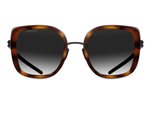 Черные женские солнцезащитные очки GRESSO Evita, бабочка, изготовленные из титана, с поляризационными линзами Zeiss #color_тортуаз