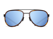 Синие мужские солнцезащитные очки GRESSO Falcon в стиле авиатор, изготовленные из титана, с поляризационными линзами Zeiss #color_голубое зеркало