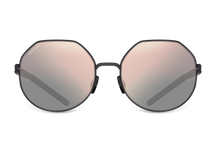 Черные женские солнцезащитные очки GRESSO Helena, круглые, изготовленные из титана, с поляризационными линзами Zeiss #color_графит