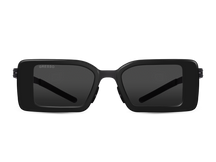 Черные женские солнцезащитные очки GRESSO Ibiza, прямоугольные, изготовленные из титана, с поляризационными линзами Zeiss #color_серый монолит