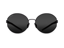 Черные женские солнцезащитные очки GRESSO Lauren XS, круглые, изготовленные из титана, с поляризационными линзами Zeiss #color_серый монолит