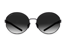 Черные женские солнцезащитные очки GRESSO Lauren, круглые, изготовленные из титана, с поляризационными линзами Zeiss #color_серый градиент