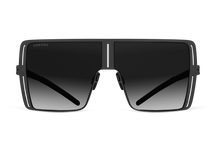 Черные женские солнцезащитные очки GRESSO Malibu, маска, изготовленные из титана, с поляризационными линзами Zeiss #color_серый градиент