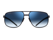Синие мужские солнцезащитные очки GRESSO Manchester в стиле авиатор, изготовленные из титана, с поляризационными линзами Zeiss #color_синий градиент