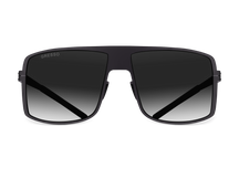 Черные мужские солнцезащитные очки GRESSO Manhattan, квадратные, изготовленные из титана, с поляризационными линзами Zeiss #color_серый градиент