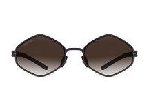 Черные женские солнцезащитные очки GRESSO Milan, квадратные, изготовленные из титана, с поляризационными линзами Zeiss #color_коричневый градиент