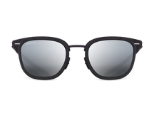 Черные мужские солнцезащитные очки GRESSO Monaco, вайфареры, изготовленные из титана, с поляризационными линзами Zeiss #color_серое зеркало