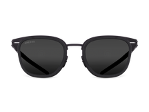 Черные мужские солнцезащитные очки GRESSO Monaco, вайфареры, изготовленные из титана, с поляризационными линзами Zeiss #color_серый монолит