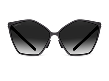 Черные женские солнцезащитные очки GRESSO Naomi, бабочка, изготовленные из титана, с поляризационными линзами Zeiss #color_серый градиент