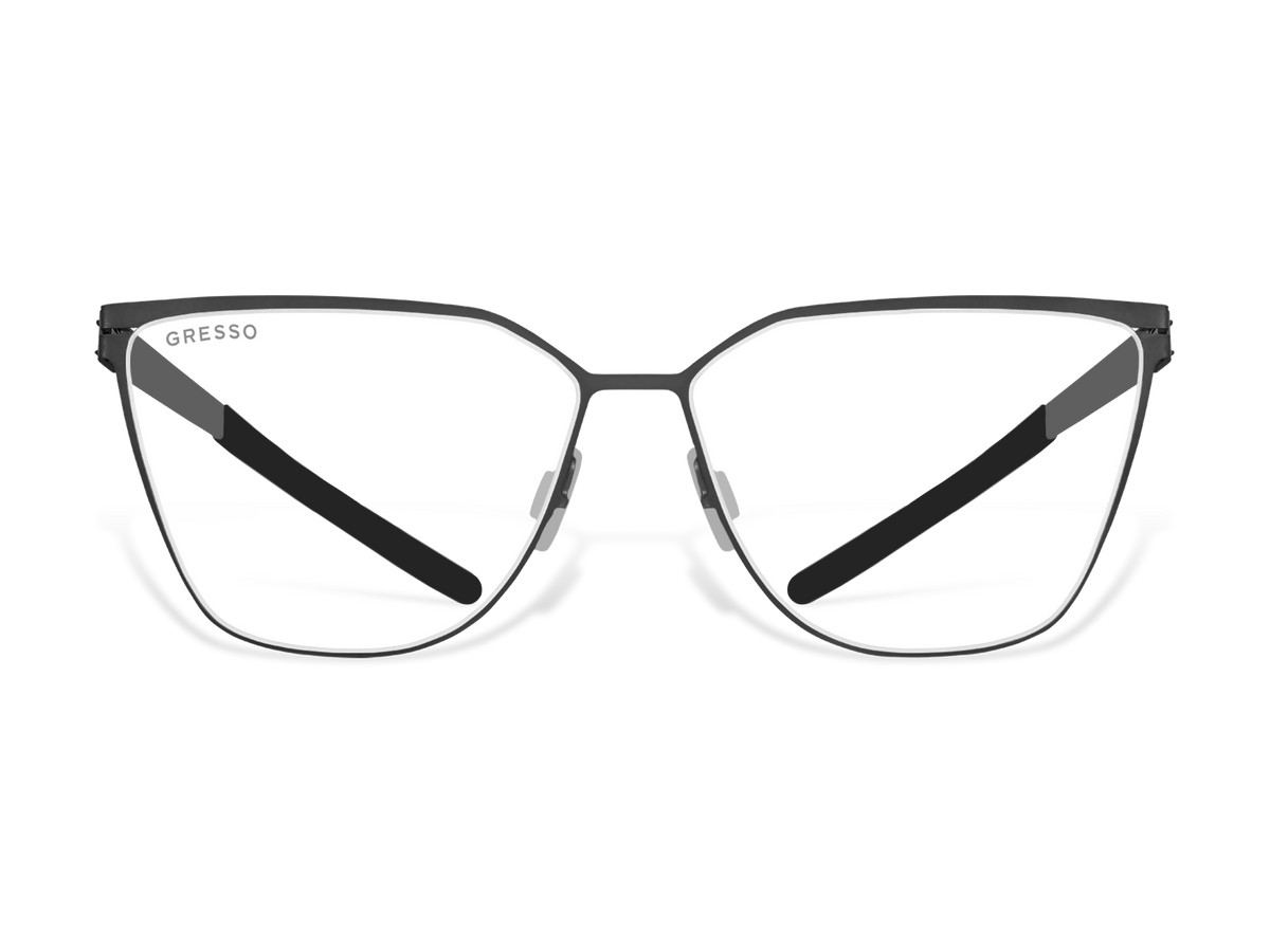 Купить онлайн или в салонах оптики в Москве и Санкт-Петербурге мужские титановые очки для зрения GRESSO Paula с диоптриями, изготовленные по вашему рецепту. Воспользуйтесь услугой бесплатной проверки зрения и консультацией опытного врача-офтальмолога. #color_черный