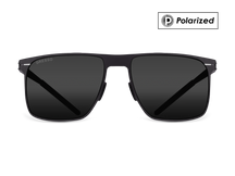 Черные мужские солнцезащитные очки GRESSO Remy, вайфареры, изготовленные из титана, с поляризационными линзами Zeiss #color_серый монолит / поляризация