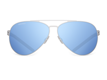 Синие мужские солнцезащитные очки GRESSO Reynolds в стиле авиатор, изготовленные из титана, с поляризационными линзами Zeiss #color_голубое зеркало