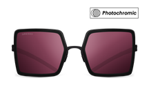 Черные женские солнцезащитные очки-хамелеоны GRESSO Rodeo Drive, квадратные, изготовленные из титана, с фотохромными линзами Zeiss #color_фиолетовый монолит / фотохром