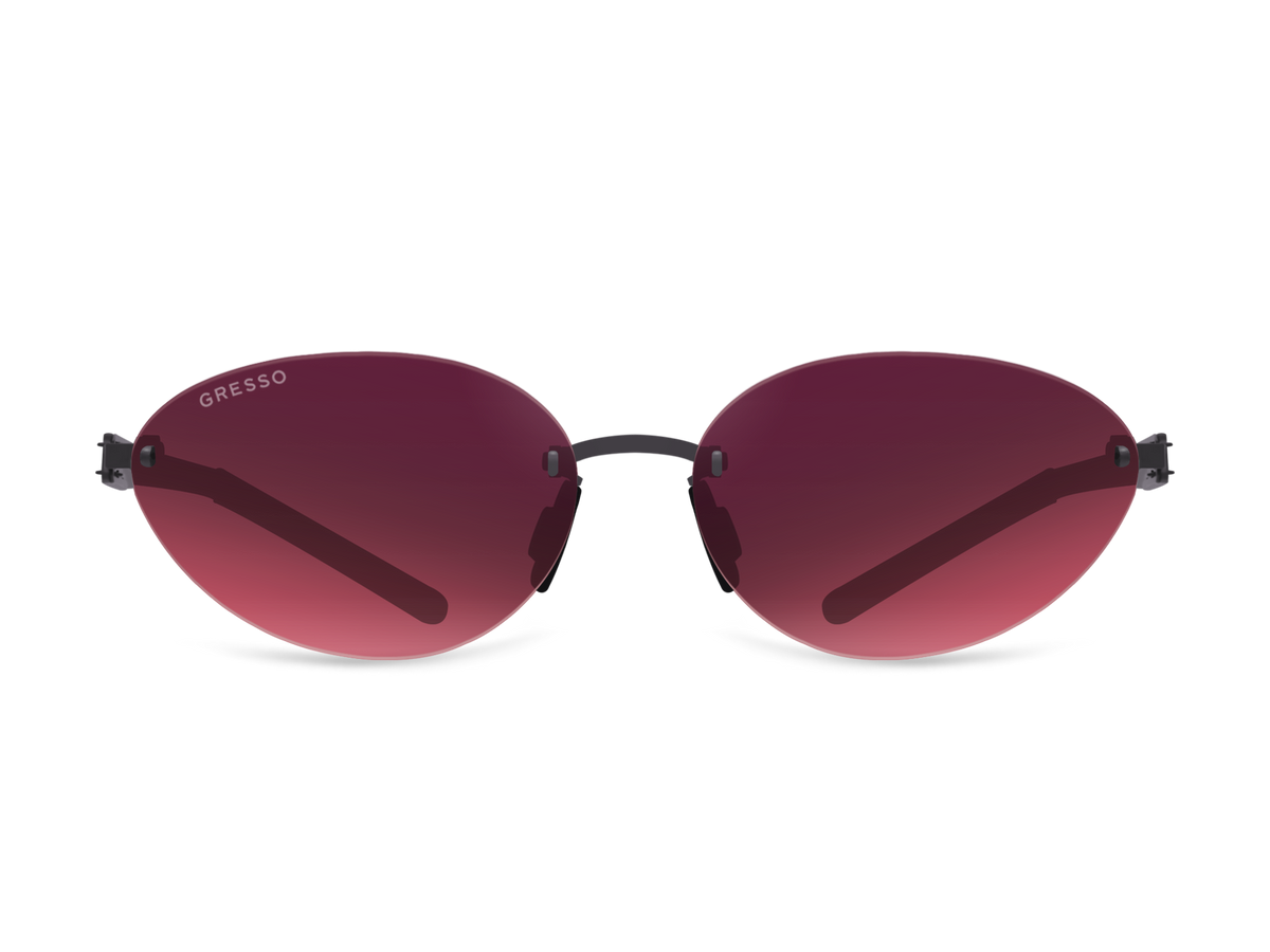 Безоправные солнцезащитные очки GRESSO Sahara, изготовленные из титана, с поляризационными линзами Zeiss #color_бордовый градиент