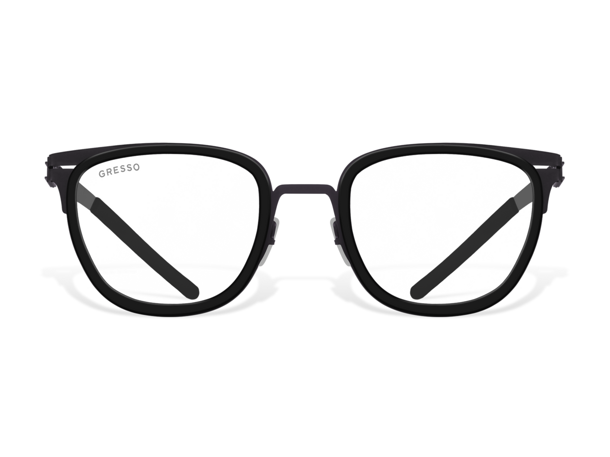 Купить онлайн или в салонах оптики в Москве и Санкт-Петербурге мужские титановые очки для зрения GRESSO San Remo с диоптриями, изготовленные по вашему рецепту. Воспользуйтесь услугой бесплатной проверки зрения и консультацией опытного врача-офтальмолога. #color_черный