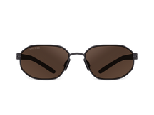 Черные мужские и женские солнцезащитные очки GRESSO Tulum, овальные, изготовленные из титана, с поляризационными линзами Zeiss #color_коричневый монолит